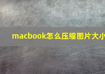 macbook怎么压缩图片大小