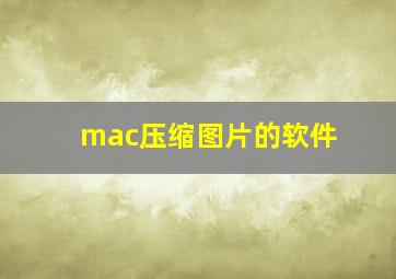 mac压缩图片的软件