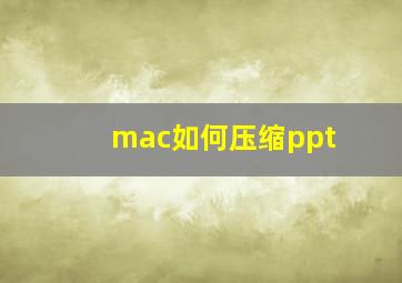 mac如何压缩ppt