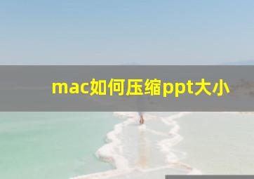 mac如何压缩ppt大小