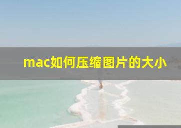 mac如何压缩图片的大小