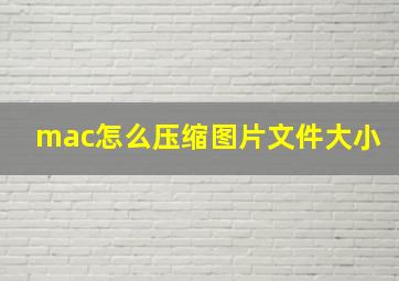 mac怎么压缩图片文件大小