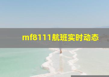 mf8111航班实时动态