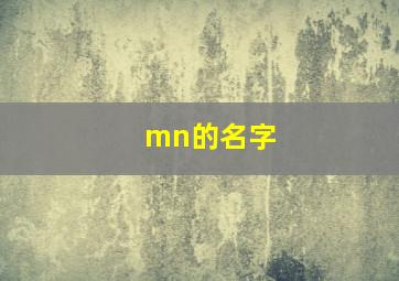 mn的名字