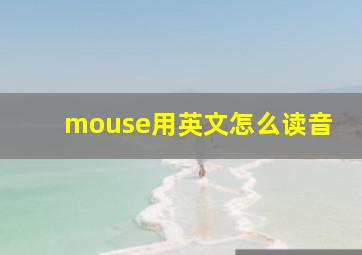 mouse用英文怎么读音