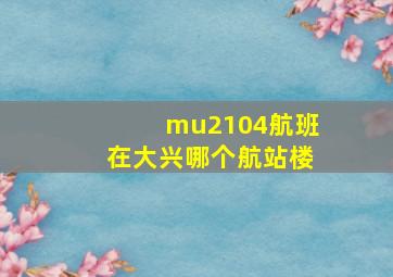 mu2104航班在大兴哪个航站楼