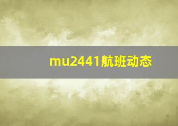 mu2441航班动态