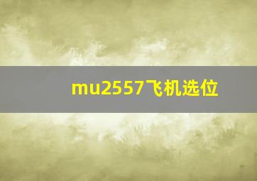 mu2557飞机选位