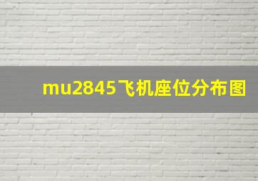 mu2845飞机座位分布图