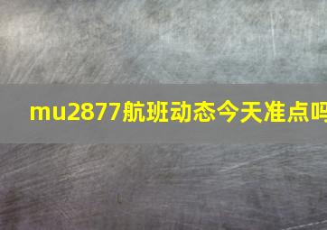 mu2877航班动态今天准点吗