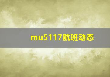 mu5117航班动态