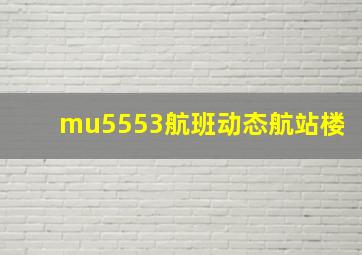 mu5553航班动态航站楼