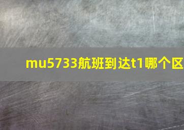 mu5733航班到达t1哪个区