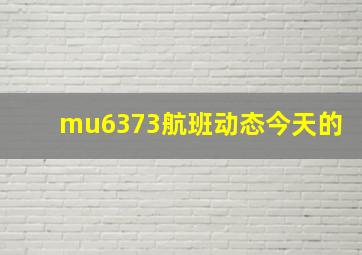 mu6373航班动态今天的