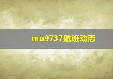 mu9737航班动态