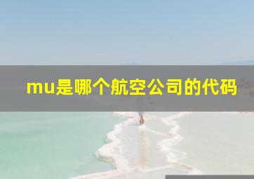 mu是哪个航空公司的代码