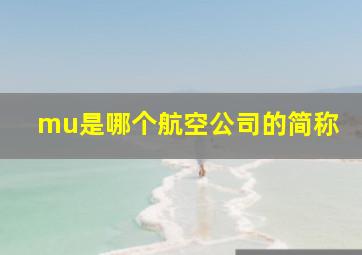 mu是哪个航空公司的简称