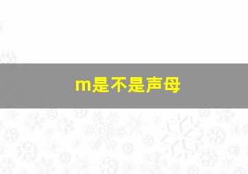 m是不是声母