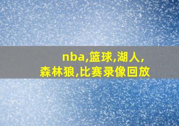 nba,篮球,湖人,森林狼,比赛录像回放