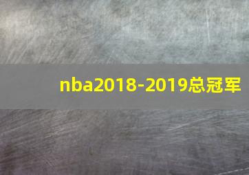 nba2018-2019总冠军