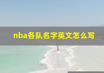 nba各队名字英文怎么写