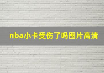 nba小卡受伤了吗图片高清