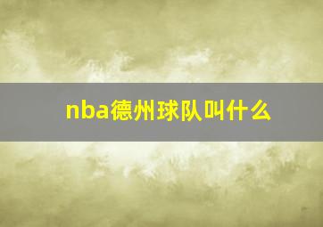 nba德州球队叫什么