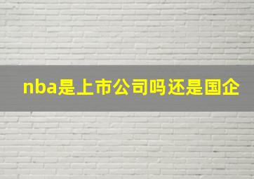 nba是上市公司吗还是国企