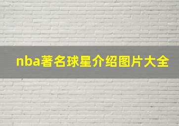 nba著名球星介绍图片大全