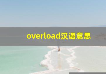 overload汉语意思