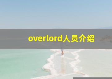 overlord人员介绍