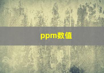 ppm数值