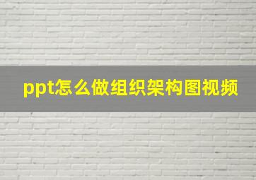 ppt怎么做组织架构图视频