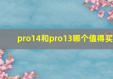 pro14和pro13哪个值得买