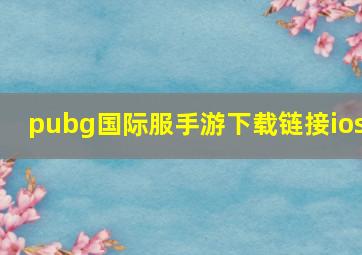 pubg国际服手游下载链接ios