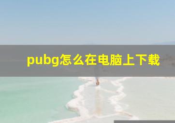 pubg怎么在电脑上下载