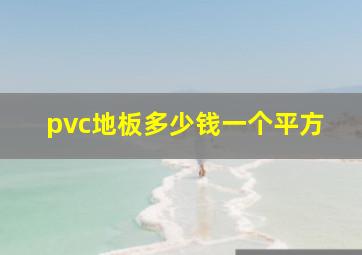 pvc地板多少钱一个平方