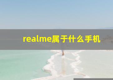 realme属于什么手机