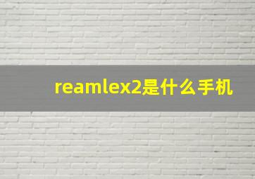 reamlex2是什么手机