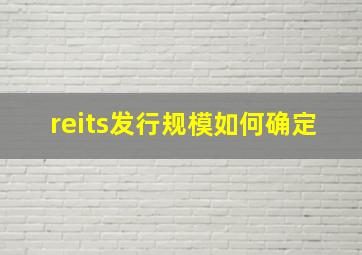 reits发行规模如何确定