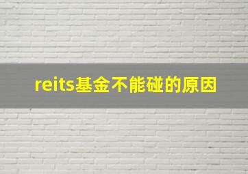 reits基金不能碰的原因