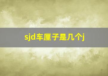 sjd车厘子是几个j