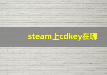 steam上cdkey在哪