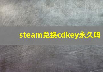 steam兑换cdkey永久吗