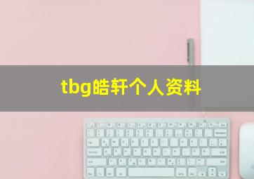 tbg皓轩个人资料