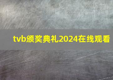 tvb颁奖典礼2024在线观看