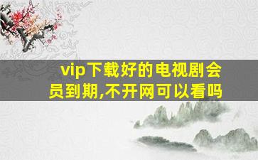 vip下载好的电视剧会员到期,不开网可以看吗