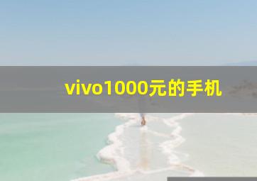 vivo1000元的手机