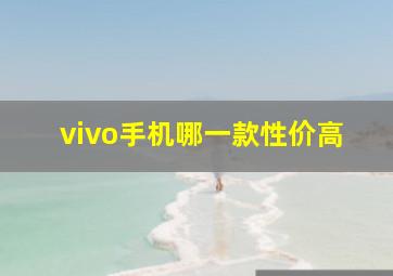 vivo手机哪一款性价高