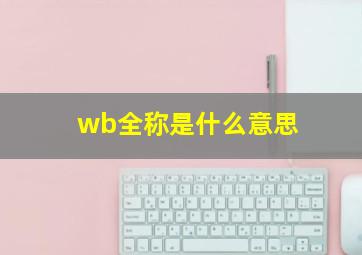 wb全称是什么意思